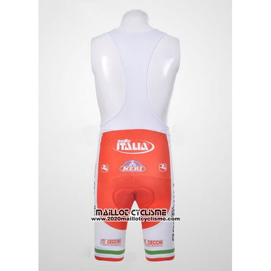 2011 Maillot Ciclismo Giordana Rouge et Vert Manches Courtes et Cuissard