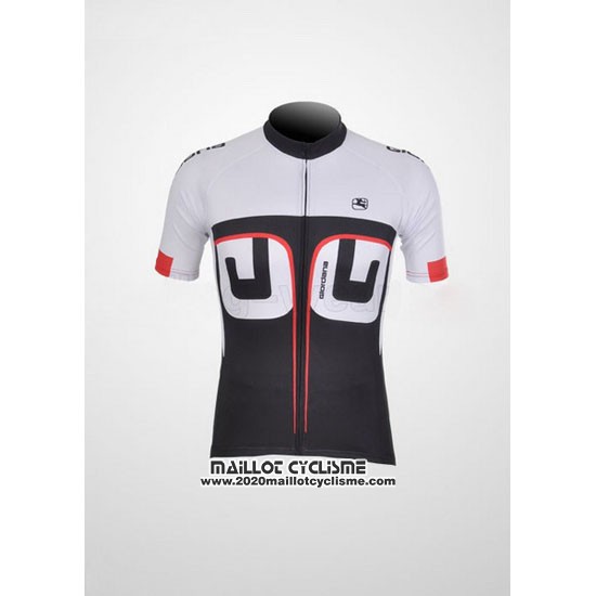 2012 Maillot Ciclismo Giordana Blanc et Noir Manches Courtes et Cuissard