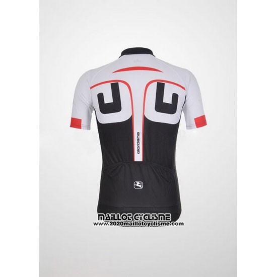 2012 Maillot Ciclismo Giordana Blanc et Noir Manches Courtes et Cuissard