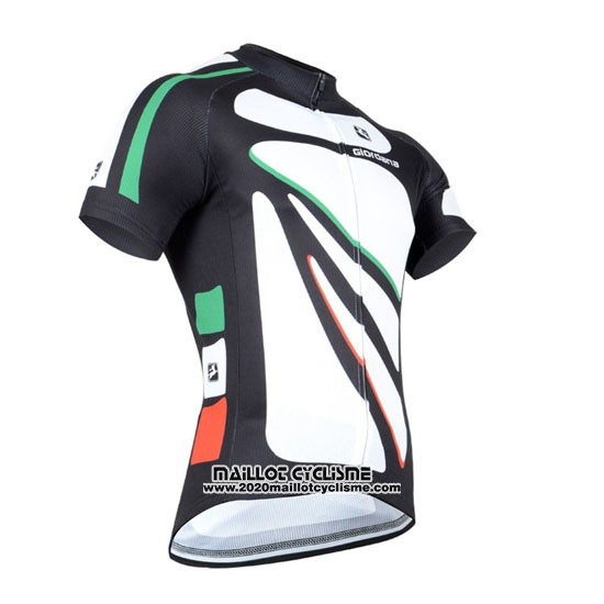 2014 Maillot Ciclismo Giordana Noir et Blanc Manches Courtes et Cuissard