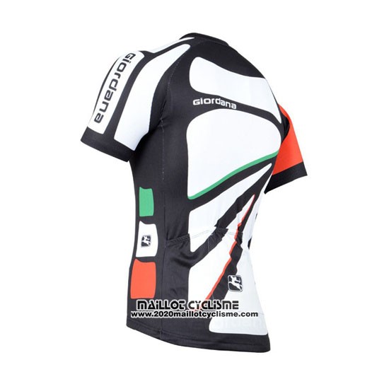 2014 Maillot Ciclismo Giordana Noir et Blanc Manches Courtes et Cuissard