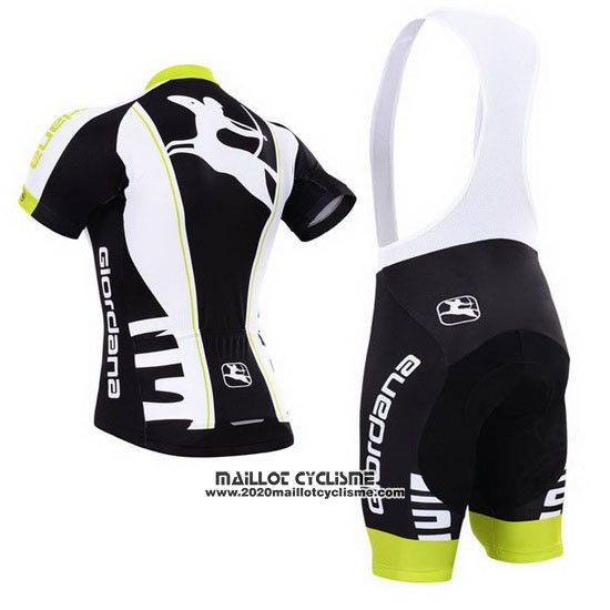 2015 Maillot Ciclismo Giordana Noir et Blanc Manches Courtes et Cuissard