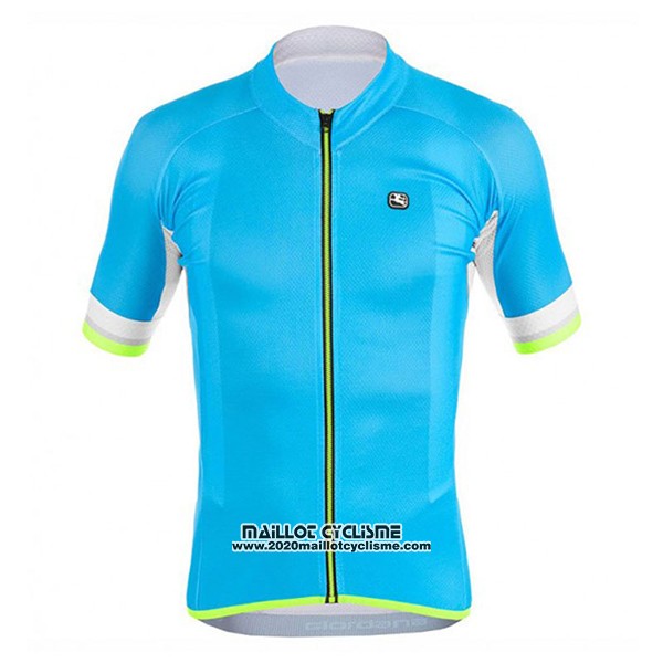 2017 Maillot Ciclismo Giordana Silver Line Azur Manches Courtes et Cuissard
