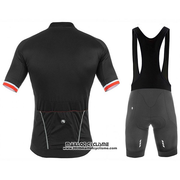 2017 Maillot Ciclismo Giordana Silver Line Noir Manches Courtes et Cuissard