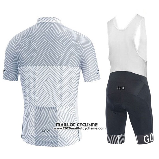 2018 Maillot Ciclismo Gore Blanc Manches Courtes et Cuissard