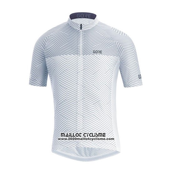 2018 Maillot Ciclismo Gore Blanc Manches Courtes et Cuissard