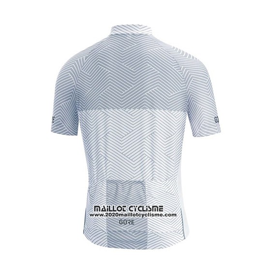 2018 Maillot Ciclismo Gore Blanc Manches Courtes et Cuissard