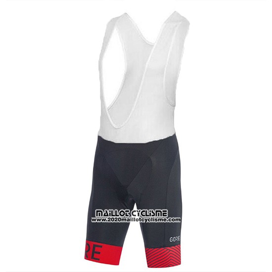 2018 Maillot Ciclismo Gore C3 Optiline Rouge et Noir Manches Courtes et Cuissard