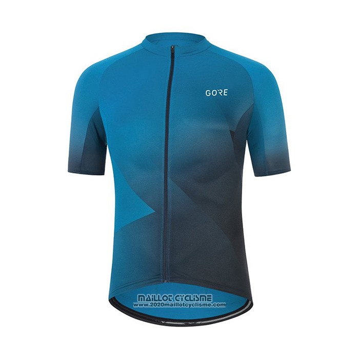 2022 Maillot Cyclisme Gore Bleu Manches Courtes et Cuissard
