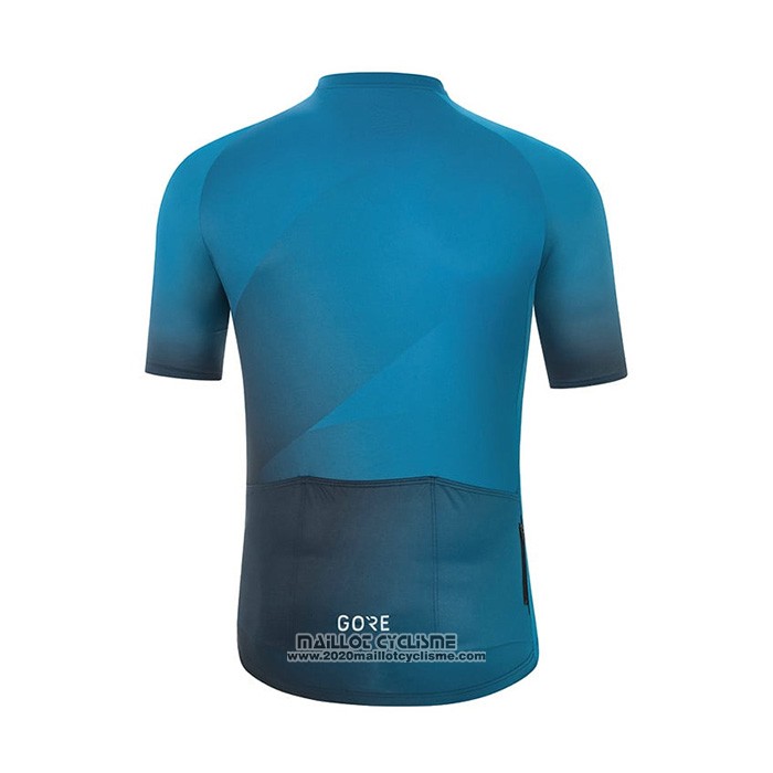 2022 Maillot Cyclisme Gore Bleu Manches Courtes et Cuissard