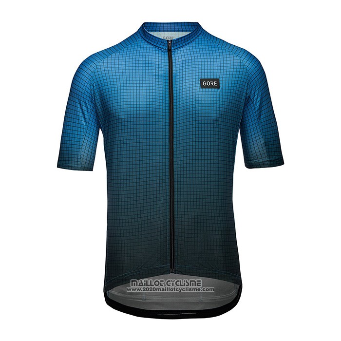 2022 Maillot Cyclisme Gore Noir Bleu Manches Courtes et Cuissard