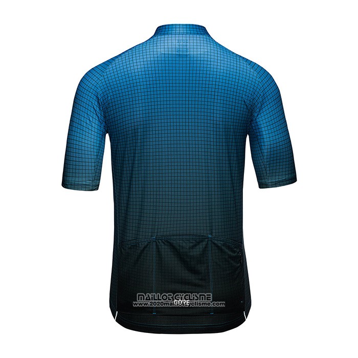 2022 Maillot Cyclisme Gore Noir Bleu Manches Courtes et Cuissard