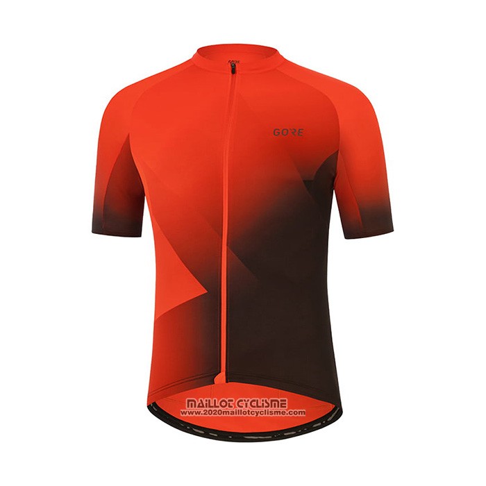 2022 Maillot Cyclisme Gore Orange Manches Courtes et Cuissard