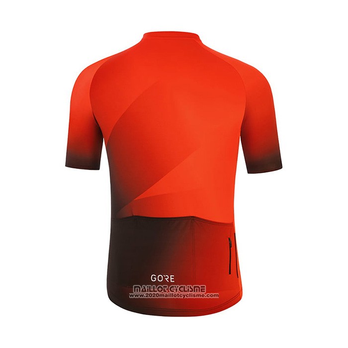 2022 Maillot Cyclisme Gore Orange Manches Courtes et Cuissard