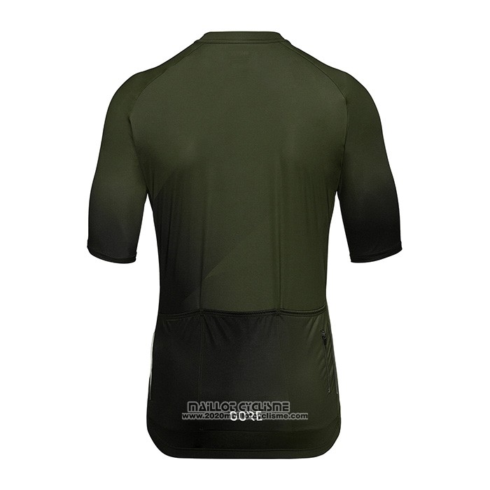 2022 Maillot Cyclisme Gore Vert Noir Manches Courtes et Cuissard