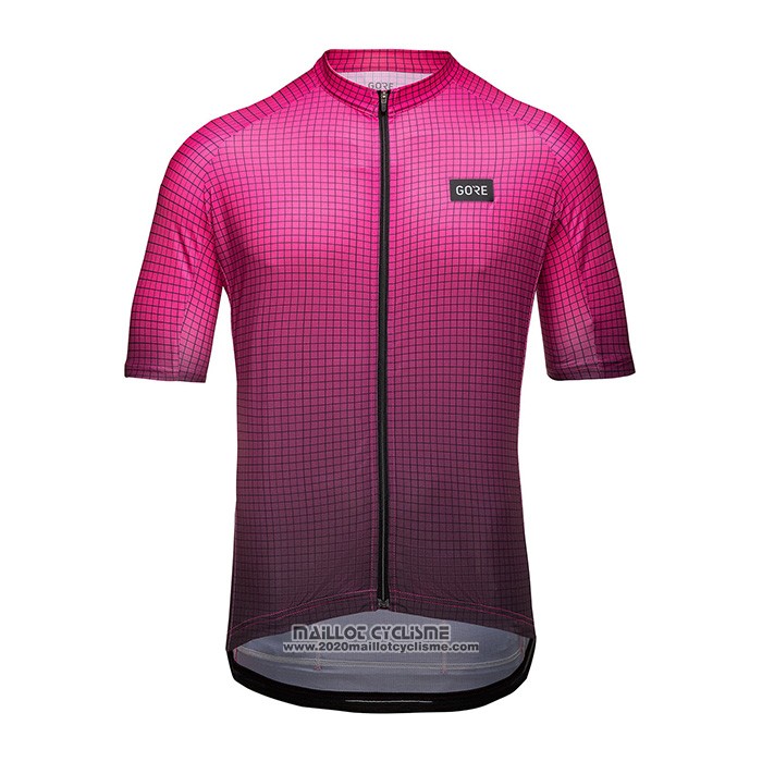 2022 Maillot Cyclisme Gore Violet Noir Manches Courtes et Cuissard