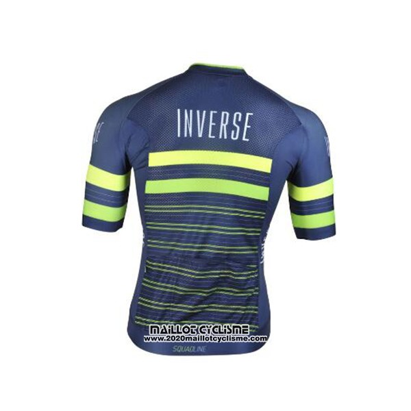 2017 Maillot Ciclismo Inverse Bleu Manches Courtes et Cuissard