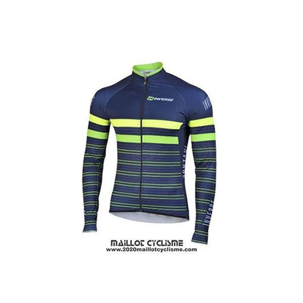 2017 Maillot Ciclismo Inverse Bleu Manches Longues et Cuissard