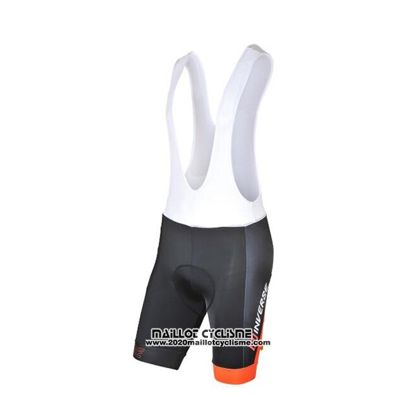 2017 Maillot Ciclismo Inverse Noir et Orange Manches Courtes et Cuissard