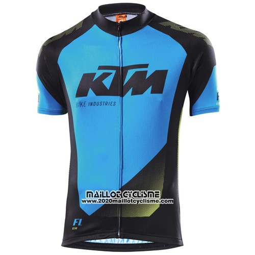 2015 Maillot Ciclismo KTM Bleu et Noir Manches Courtes et Cuissard