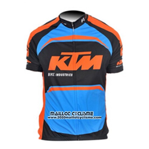 2015 Maillot Ciclismo KTM Bleu et Orange Manches Courtes et Cuissard
