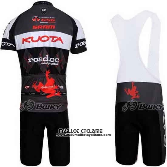 2011 Maillot Ciclismo Kuota Noir et Blanc Manches Courtes et Cuissard