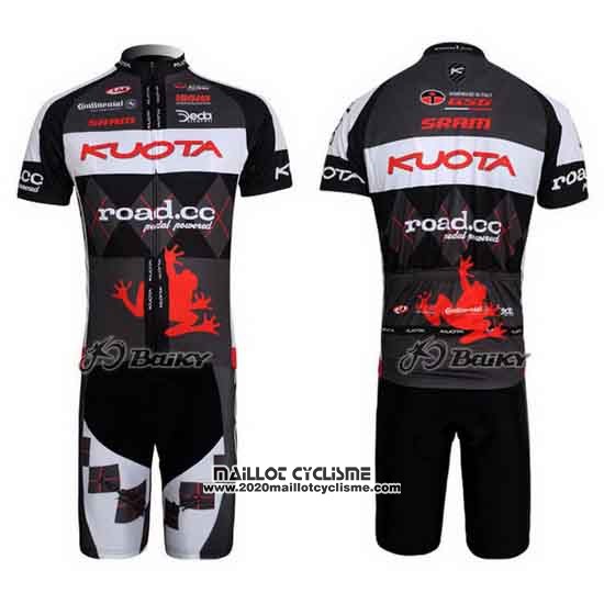 2011 Maillot Ciclismo Kuota Noir et Blanc Manches Courtes et Cuissard