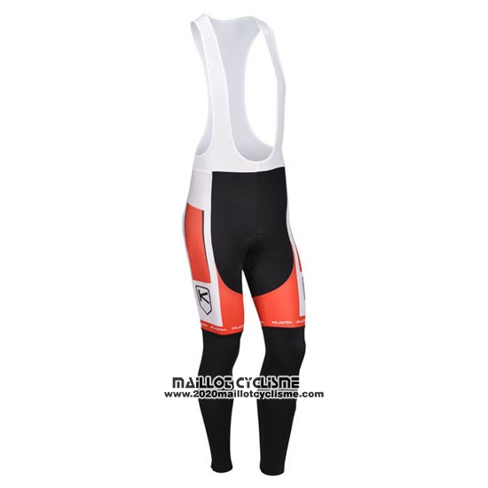 2013 Maillot Ciclismo Kuota Blanc et Rouge Manches Longues et Cuissard
