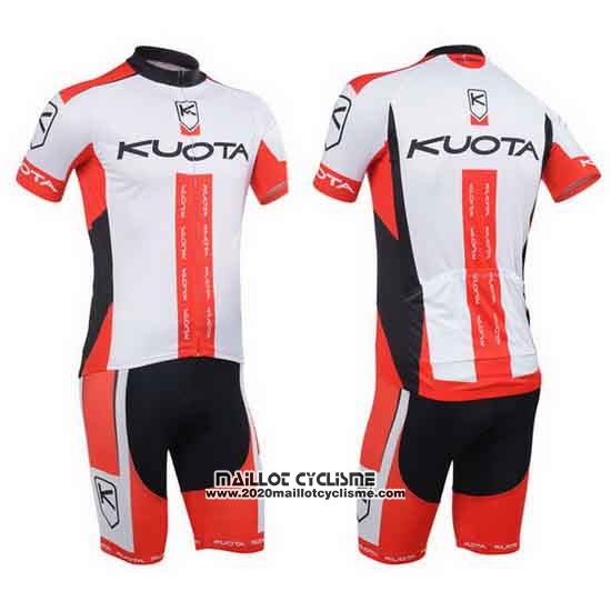 2013 Maillot Ciclismo Kuota Rouge et Blanc Manches Courtes et Cuissard