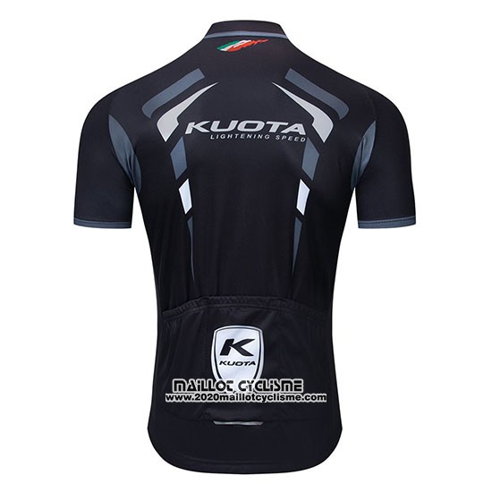 2019 Maillot Ciclismo Kuota Noir Blanc Manches Courtes et Cuissard