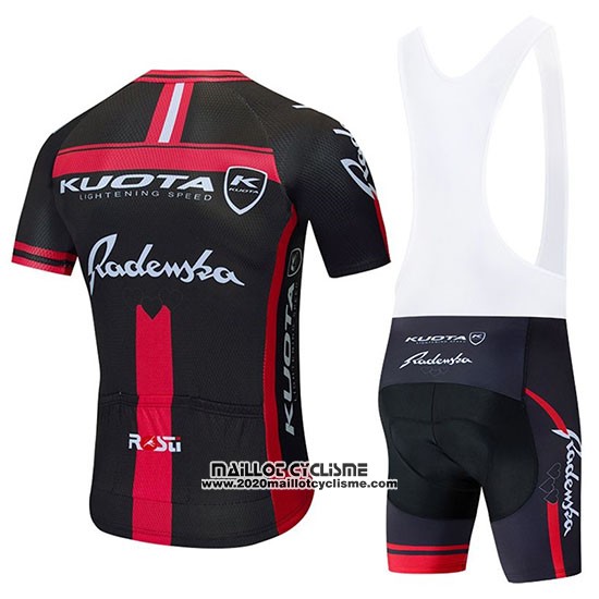 2020 Maillot Ciclismo Kuota Noir Rouge Manches Courtes et Cuissard