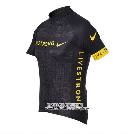 2012 Maillot Ciclismo Livestrong Noir Manches Courtes et Cuissard