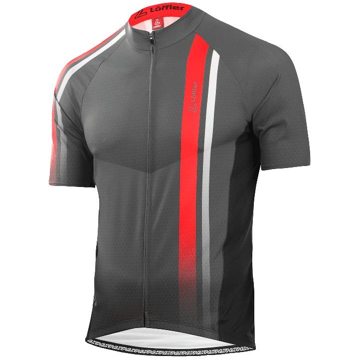 2020 Maillot Cyclisme Loffler Noir Blanc Rouge Manches Courtes et Cuissard