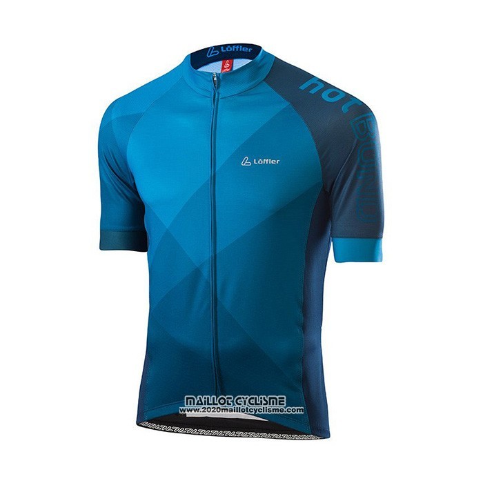 2021 Maillot Cyclisme Loffler Bleu Manches Courtes et Cuissard