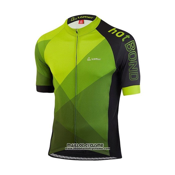 2021 Maillot Cyclisme Loffler Jaune Vert Manches Courtes et Cuissard