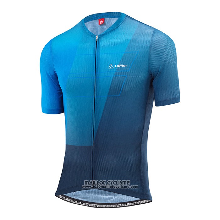 2022 Maillot Cyclisme Loffler Bleu Manches Courtes et Cuissard