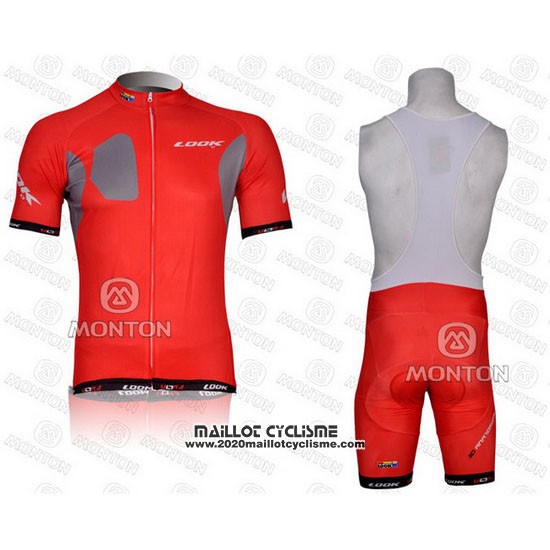 2011 Maillot Ciclismo Look Rouge Manches Courtes et Cuissard