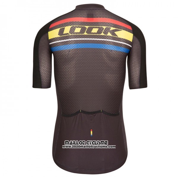2017 Maillot Ciclismo Look Aero Carrera Noir et Jaune Manches Courtes et Cuissard