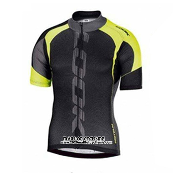 2017 Maillot Ciclismo Look Noir et Vert Manches Courtes et Cuissard
