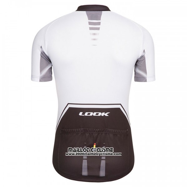 2017 Maillot Ciclismo Look Pro Equipo Noir et Blanc Manches Courtes et Cuissard