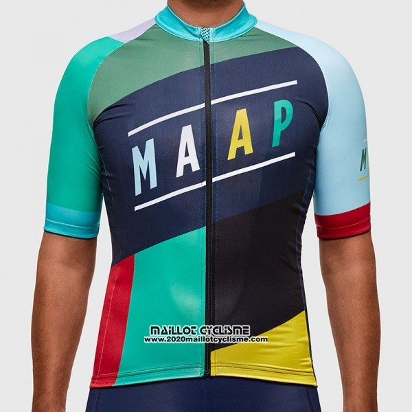 2017 Maillot Ciclismo MAAP Bleu et Azur Manches Courtes et Cuissard