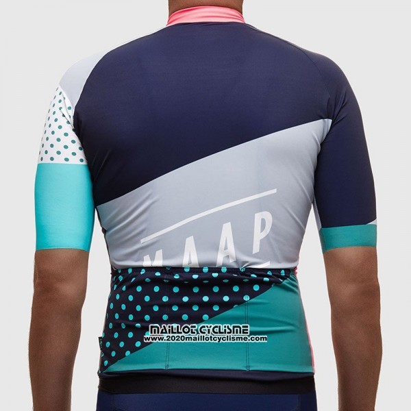 2017 Maillot Ciclismo MAAP Gris et Azur Manches Courtes et Cuissard