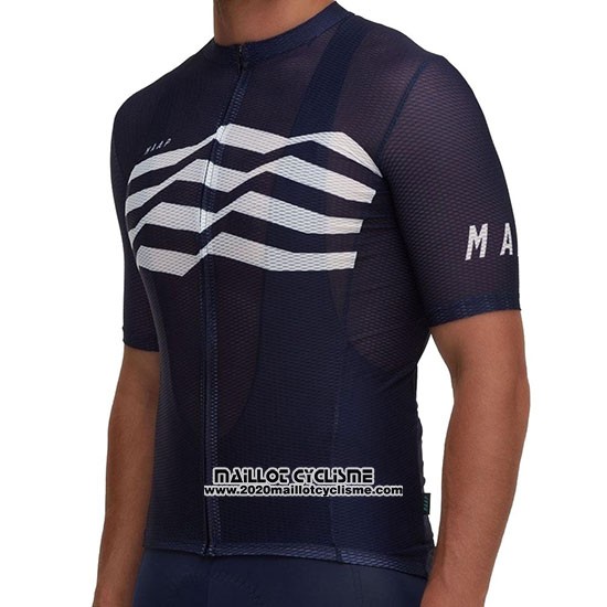 2019 Maillot Ciclismo MAAP Flag Noir Blanc Noir Manches Courtes et Cuissard