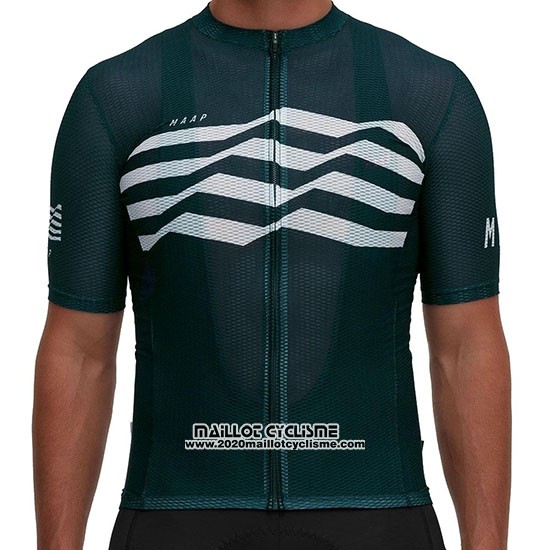2019 Maillot Ciclismo MAAP Flag Vert Blanc Noir Manches Courtes et Cuissard