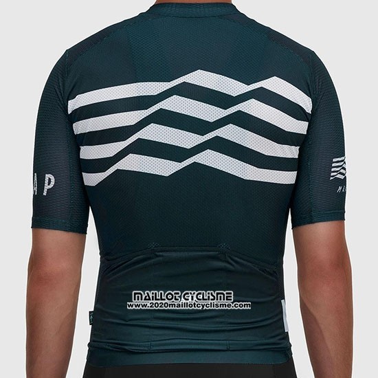 2019 Maillot Ciclismo MAAP Flag Vert Blanc Noir Manches Courtes et Cuissard