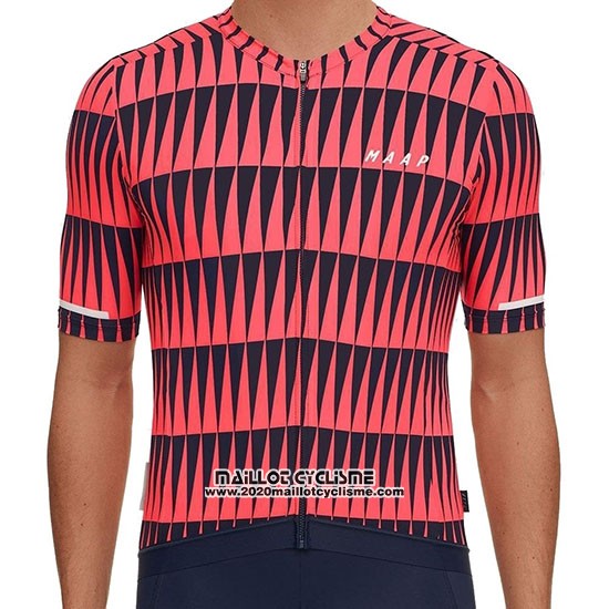 2019 Maillot Ciclismo MAAP Rouge Noir Manches Courtes et Cuissard