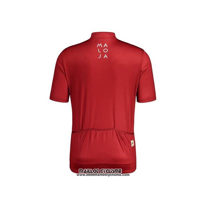 2020 Maillot Ciclismo Maloja Rouge Blanc Manches Courtes et Cuissard