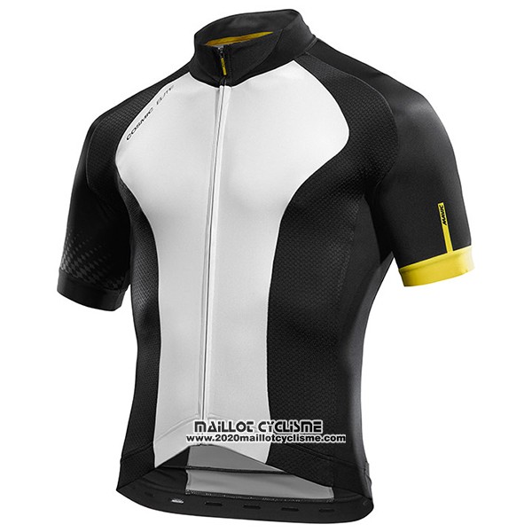 2017 Maillot Ciclismo Mavic Blanc et Noir Manches Courtes et Cuissard