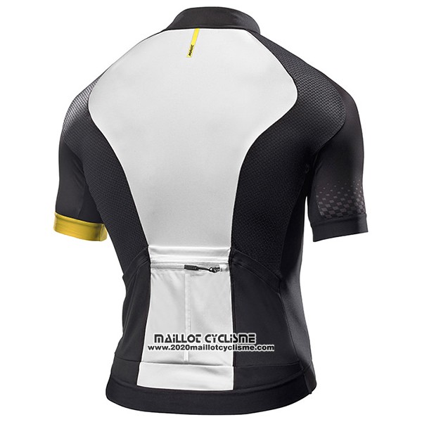 2017 Maillot Ciclismo Mavic Blanc et Noir Manches Courtes et Cuissard