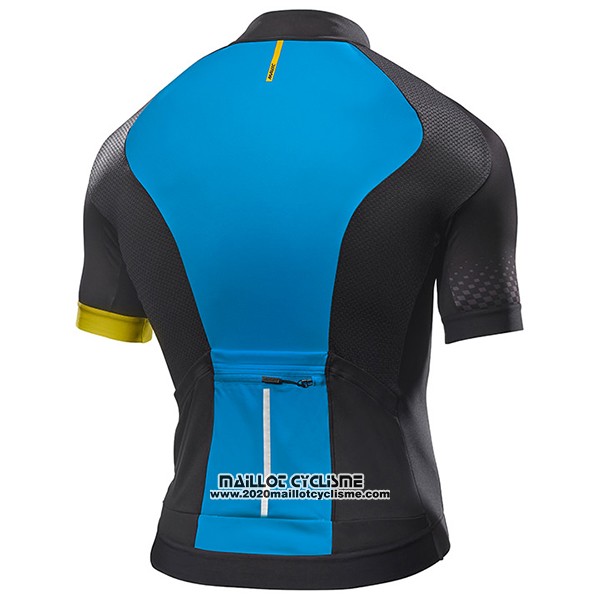 2017 Maillot Ciclismo Mavic Bleu et Noir Manches Courtes et Cuissard